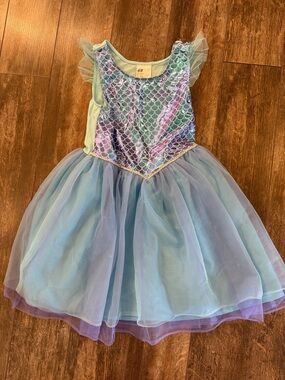 H&M Girls Mermaid Tulle Dress in Aqua and Lavender